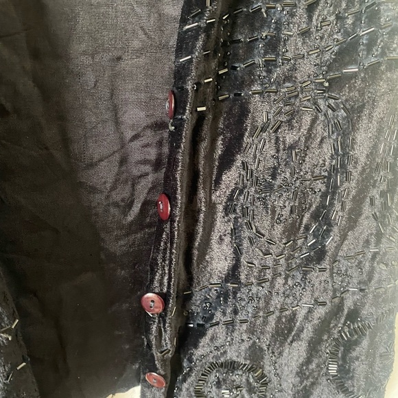 Vintage Black Beaded Sleeveless Vest Brand New Size M - Picture 4 of 7